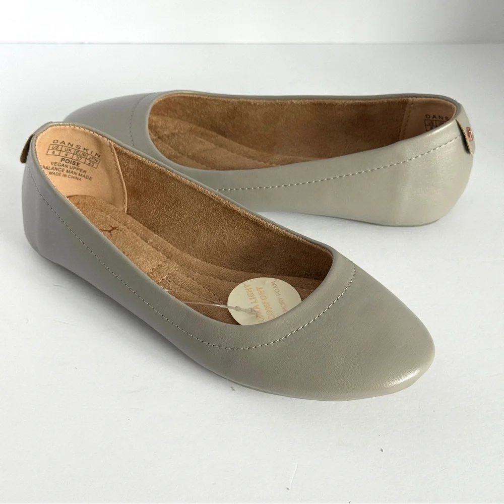 Danskin Poise Classic Ballet Flats Gray Women Flats Size 6